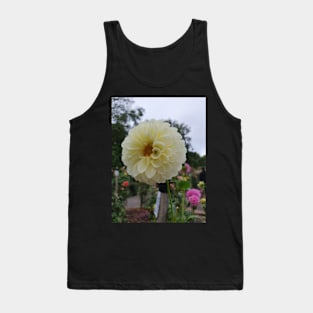 White Dahlia 2 Tank Top